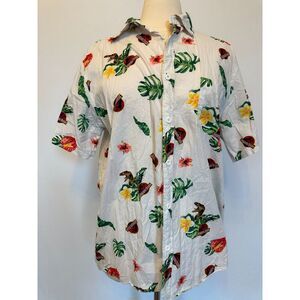 Jurassic World Button Up Short Sleeve Size L